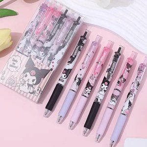 Kuromi Pens 6pk Hello Kitty Ball Point Sanrio School Office Supplies Writing Art